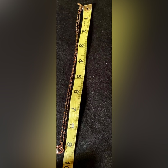 💥Heart with Floating Crystal Necklace - Rose Gold Plated💥 NIB - Picture 6 of 7